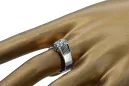 Ring Vintage style Zircon Sterling silver 925 vrc007s